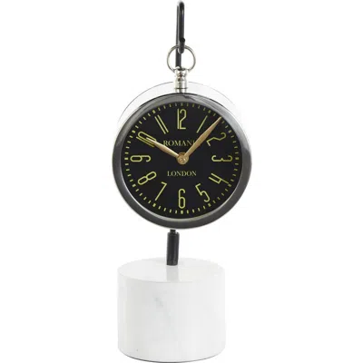VIVIAN LUNE HOME VIVIAN LUNE HOME MODERN SILVER STAINLESS STEEL CLOCK