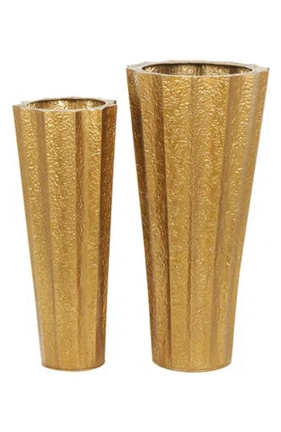 VIVIAN LUNE HOME VIVIAN LUNE HOME SET OF 2 PLEATED VASES