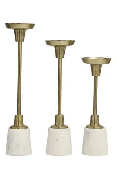 VIVIAN LUNE HOME VIVIAN LUNE HOME SET OF 3 MODERN CANDLEHOLDERS