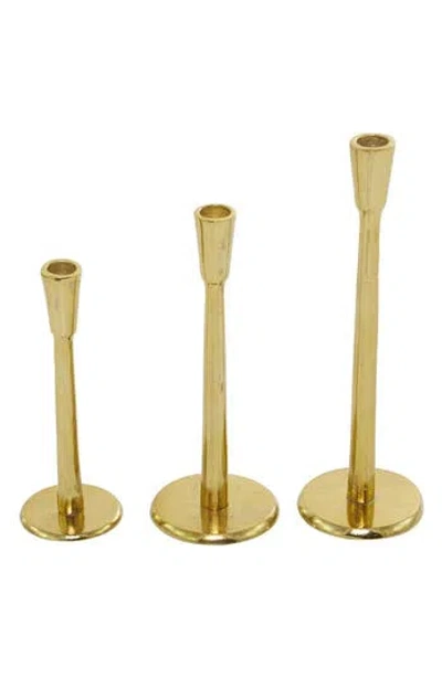 VIVIAN LUNE HOME VIVIAN LUNE HOME SET OF 3 MODERN CANDLEHOLDERS