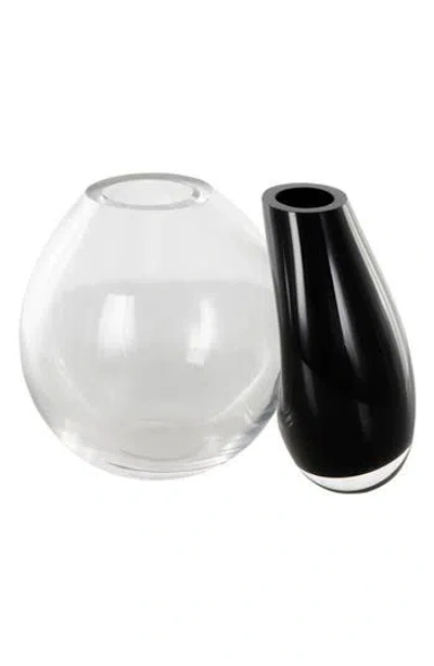 VIVIAN LUNE HOME VIVIAN LUNE HOME TWO-TONE RECYCLED GLASS VASE
