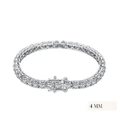 VIVIANA HALIL WOMEN'S THE LUXXE TENNÉ PREMIUM ZIRCONIA BRACELET IN STERLING SILVER SIZE FOUR MM