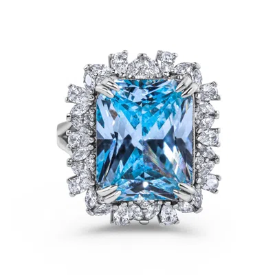 VIVIANA HALIL WOMEN'S THE SISSI RING IN BLUE SAPPHIRE ON STERLING SILVER