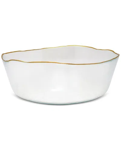 VIVIENCE VIVIENCE ORGANICALLY SHAPED SALAD BOWL WITH BORDER