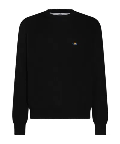 VIVIENNE WESTWOOD VIVIENNE WESTWOOD ALEX ORB EMBROIDERED CREWNECK JUMPER