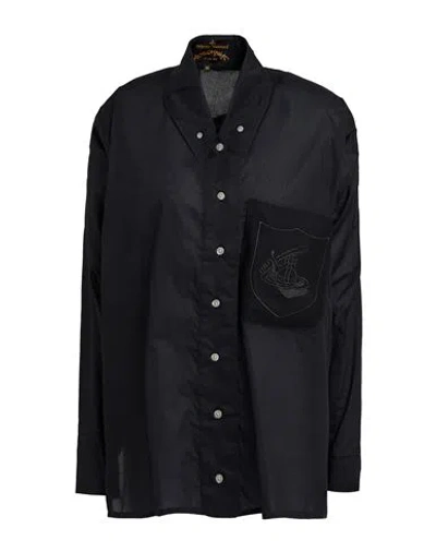 VIVIENNE WESTWOOD ANGLOMANIA VIVIENNE WESTWOOD ANGLOMANIA WOMAN SHIRT BLACK SIZE 4 COTTON