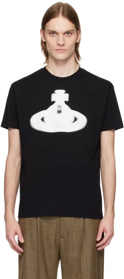 VIVIENNE WESTWOOD BLACK HALFTONE ORB CLASSIC T-SHIRT