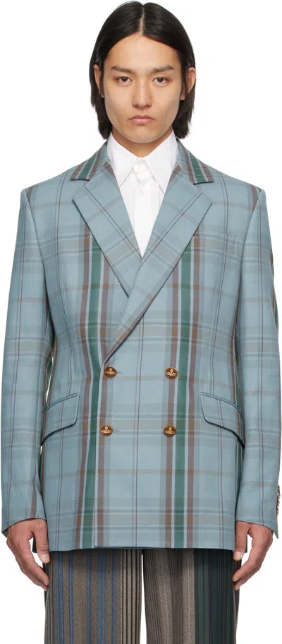 VIVIENNE WESTWOOD BLUE LOOSE DB BLAZER