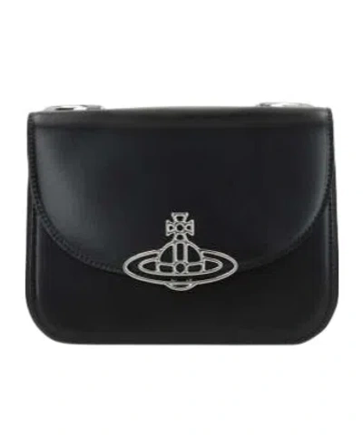 VIVIENNE WESTWOOD VIVIENNE WESTWOOD LINDA LOGO PLAQUE SHOULDER BAG