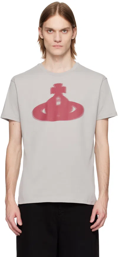 VIVIENNE WESTWOOD GRAY HALFTONE ORB CLASSIC T-SHIRT