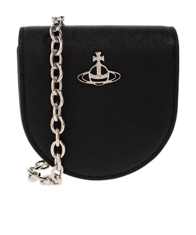 VIVIENNE WESTWOOD HALF MOON CROSSBODY SADDLE BAG