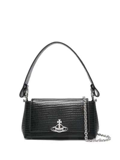 VIVIENNE WESTWOOD HAZEL MEDIUM HANDBAG WOMAN BLACK