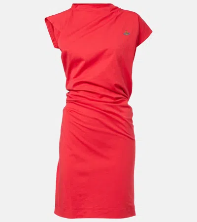 VIVIENNE WESTWOOD HEBO ORB COTTON JERSEY MINIDRESS