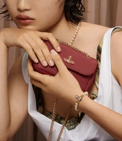 VIVIENNE WESTWOOD KITTY PEARL BRACELET GOLDVIOLET-TRANSPARENT BRASS WOMEN