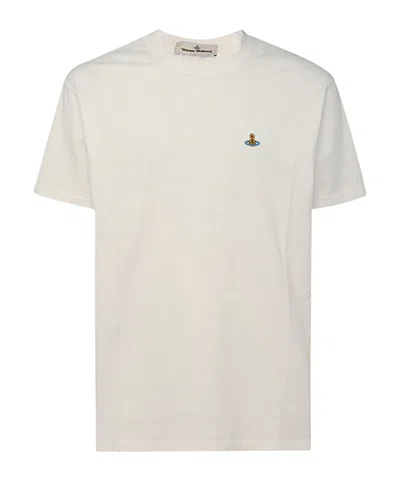 VIVIENNE WESTWOOD VIVIENNE WESTWOOD LOGO EMBROIDERED CREWNECK T-SHIRT