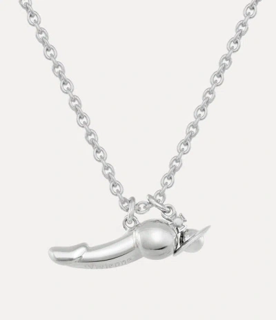 VIVIENNE WESTWOOD MAN. PENIS PENDANT NECKLACE SILVER MEN