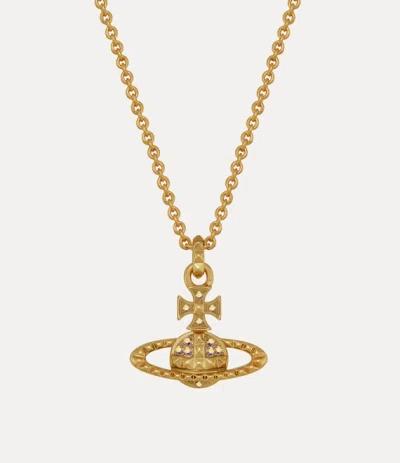 VIVIENNE WESTWOOD MAYFAIR BAS RELIEF PENDANT NECKLACE GOLD-CRYSTAL-AB-CRYSTAL GOLD-CRYSTAL-AB-CRYSTAL WOMEN