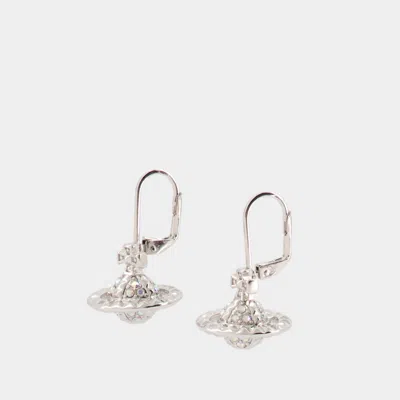 VIVIENNE WESTWOOD MAYFAIR SMALL EARRINGS - VIVIENNE WESTWOOD - METAL - GREY
