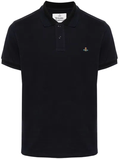 VIVIENNE WESTWOOD VIVIENNE WESTWOOD MEN LOGO COTTON POLO SHIRT