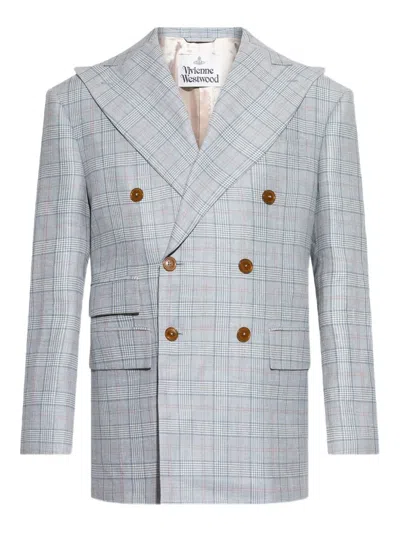 VIVIENNE WESTWOOD NIESEN DOUBLE-BREASTED CHECKED BLAZER