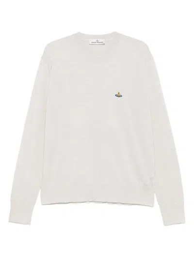 VIVIENNE WESTWOOD ORB-EMBELLISHED CREW-NECK SWEATER