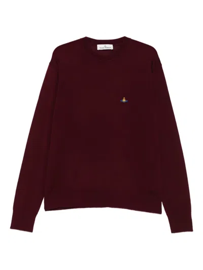 VIVIENNE WESTWOOD ORB-EMBELLISHED CREW-NECK SWEATER