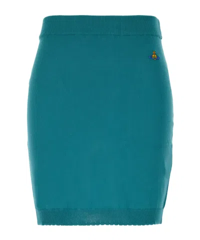 VIVIENNE WESTWOOD VIVIENNE WESTWOOD ORB EMBROIDERED KNIT SKIRT