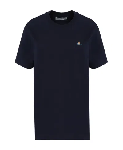 VIVIENNE WESTWOOD VIVIENNE WESTWOOD ORB-EMBROIDERED CREWNECK T-SHIRT