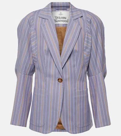 VIVIENNE WESTWOOD POURPOINT STRIPED COTTON BLAZER