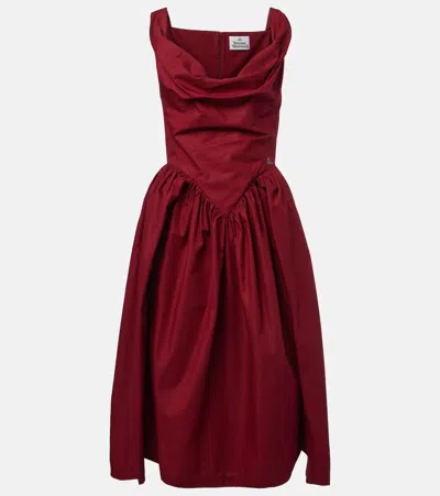 VIVIENNE WESTWOOD SUNDAY DRAPED COTTON BUSTIER DRESS