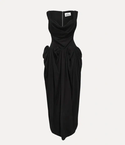 VIVIENNE WESTWOOD SUNDAY GARDEN DRESS VISCOSE BLACK 40 WOMEN