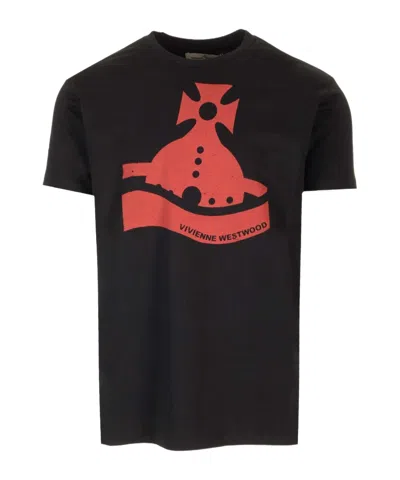 VIVIENNE WESTWOOD VIVIENNE WESTWOOD SUNKEN ORB PRINTED CREWNECK T-SHIRT