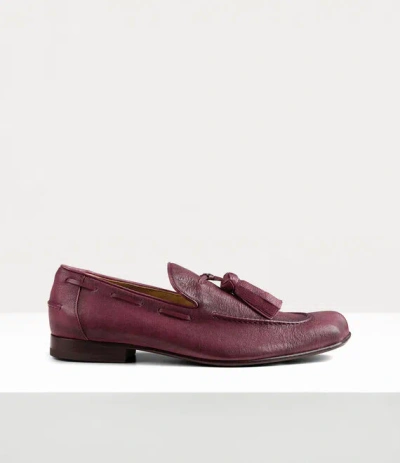 VIVIENNE WESTWOOD TUESDAY LOAFER WASHED/OILED LEATHER WINE 10-44 MEN
