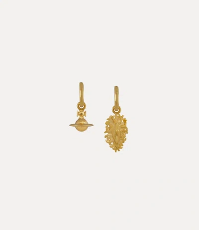 VIVIENNE WESTWOOD VERONICA EARRINGS GOLD STAINLESS STEEL WOMEN