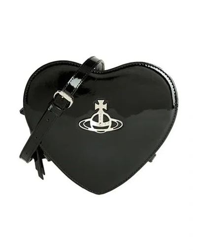 VIVIENNE WESTWOOD VIVIENNE WESTWOOD WOMAN CROSS-BODY BAG BLACK SIZE - COW LEATHER