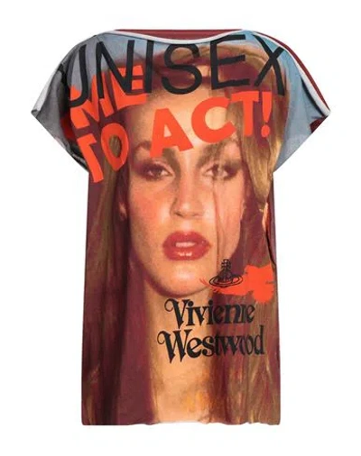 VIVIENNE WESTWOOD VIVIENNE WESTWOOD WOMAN T-SHIRT BRICK SIZE ONESIZE COTTON