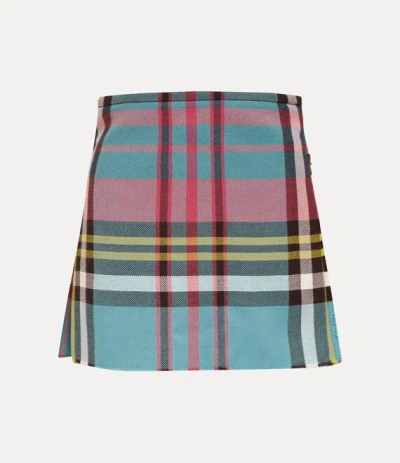 VIVIENNE WESTWOOD WORLDS END MINI KILT TARTAN GIANT-MAC-ANDY-BLUE 8 WOMEN