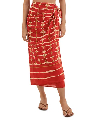 VIX VIX AGNI FLORA TIE SIDE COVER-UP SKIRT