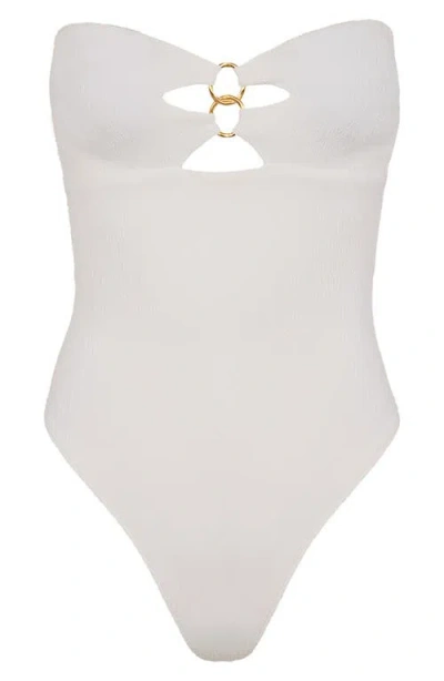 VIX PAULA HERMANNY VIX PAULA HERMANNY FIRENZE JOLIE STRAPLESS ONE-PIECE SWIMSUIT