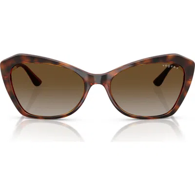 VOGUE VOGUE 56MM POLARIZED GRADIENT CAT EYE SUNGLASSES