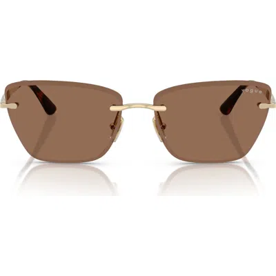 VOGUE VOGUE 59MM RIMLESS CAT EYE SUNGLASSES