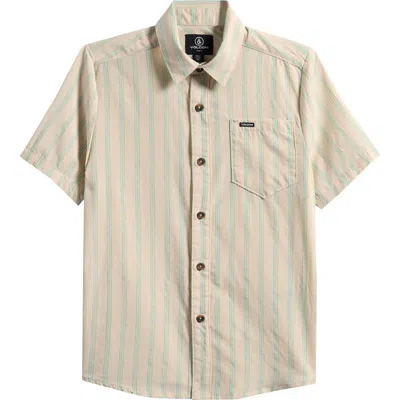 VOLCOM BABY VOLCOM KIDS' RAMBLER SHORT SLEEVE BUTTON-UP SHIRT