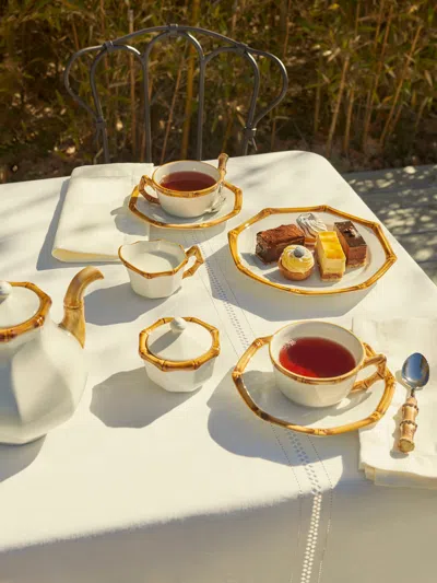 VOLGA LINEN DIAMOND-STITCH LINEN RECTANGULAR TABLECLOTH (157.5IN/4M)