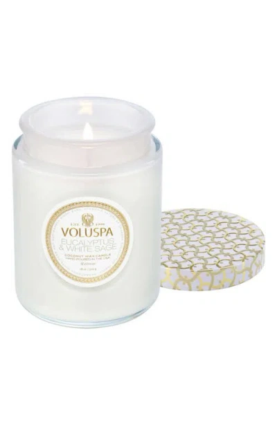 VOLUSPA VOLUSPA EUCALYPTUS & WHITE SAGE LARGE JAR CANDLE
