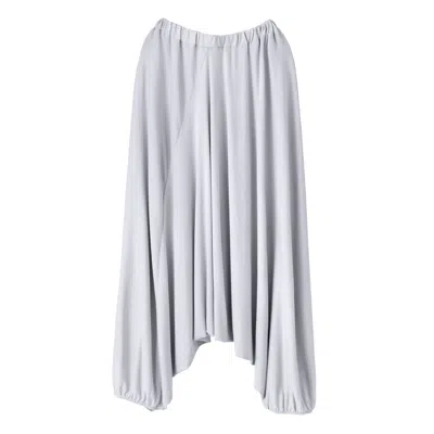 VOYA WOMEN'S GREY CAPELLA DROPPED CROTCH TROUSERS