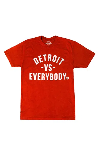 VS EVERYBODY MEN'S DETROIT T-SHIRT IN RED/WHITE