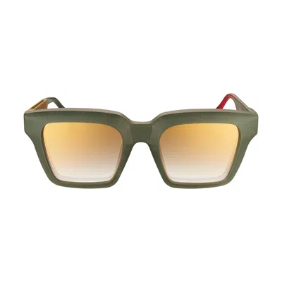 VYSEN EYEWEAR WOMEN'S GOLD / GREEN THE FER DARK MILITARY GREEN AND GOLD TEMPLE