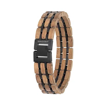 WAIDZEIT MEN'S BLACK / BROWN ELEMENT BRACELET WHISKY