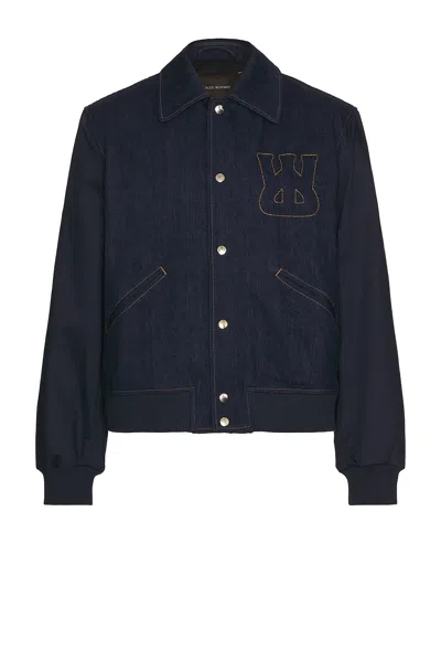 WALES BONNER ECHO DENIM VARSITY JACKET