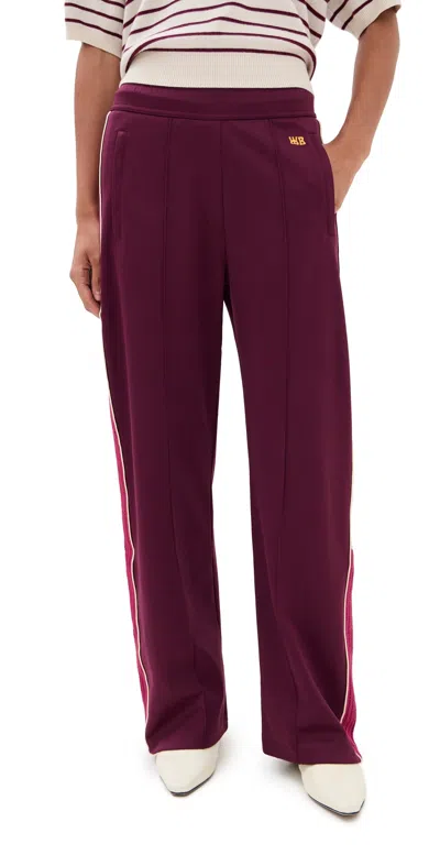 WALES BONNER MANTRA TRACK PANTS BURGUNDY